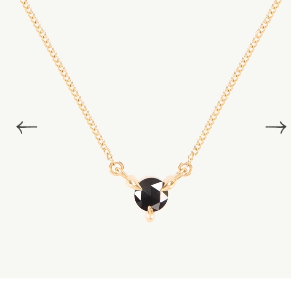 Catbird Limited Edition Black Diamond Fizz Necklace 14k Gold